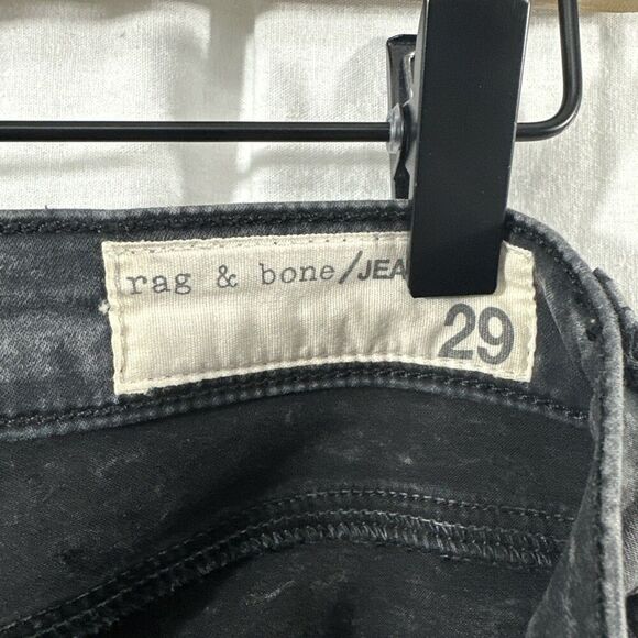 Rag & Bone Skinny Leggings Rosebowl Black Stretch Jean Womens Size 29 Grunge - Picture 3 of 14